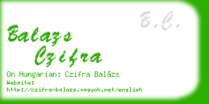 balazs czifra business card